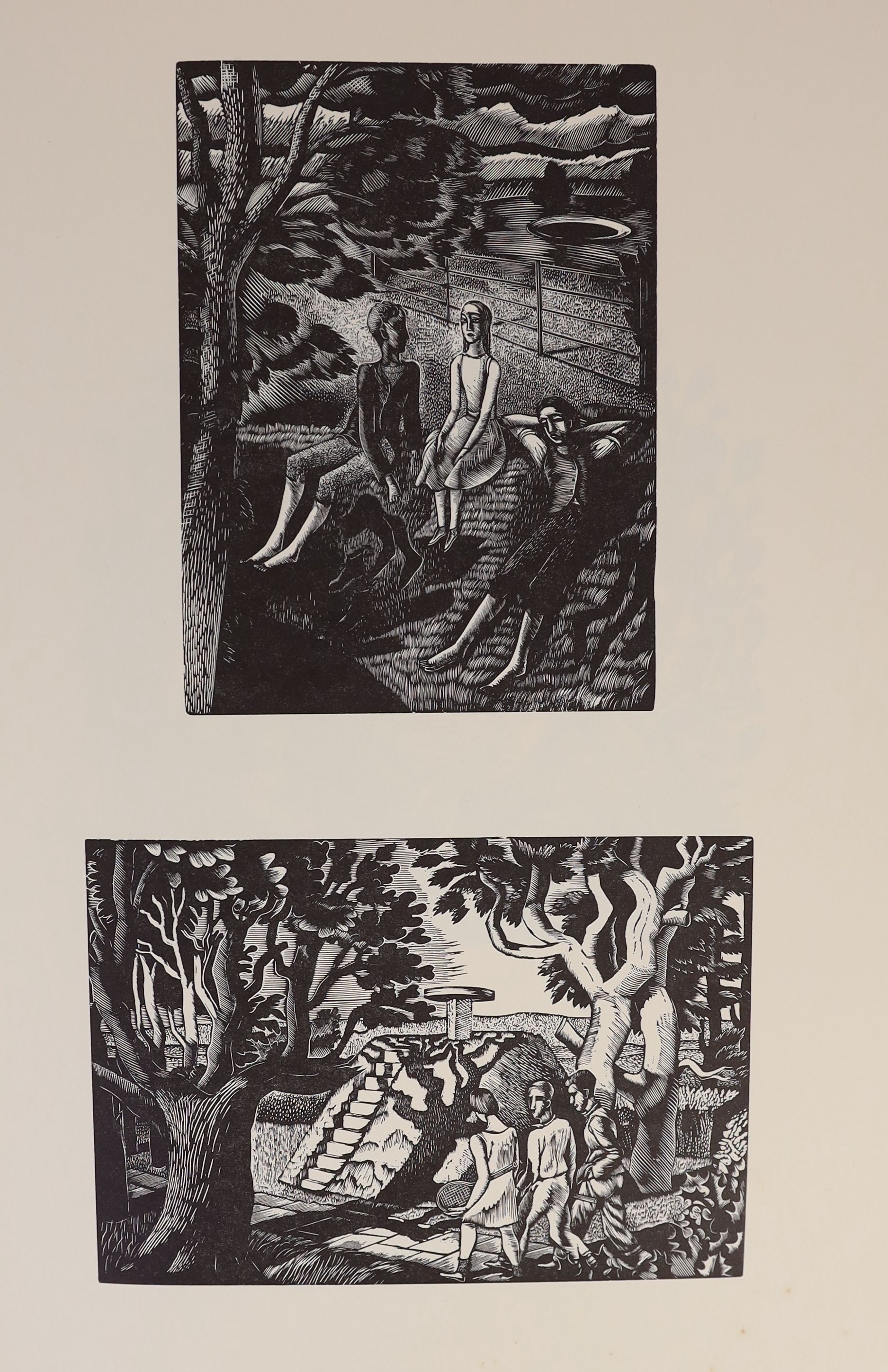 Ravilious, Eric - The Wood Engravings of Eric Ravilious, second issue, one of an unspecified number [500], introduction by J.M. Richards, folio, original cloth, Lion and Unicorn Press, London, 1972